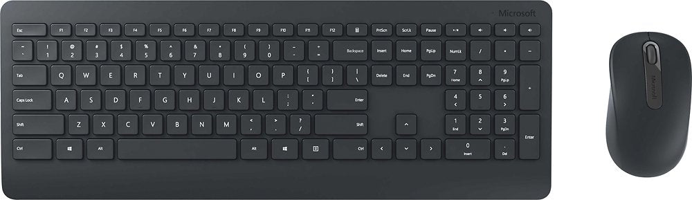 Microsoft - PT3-00001 Desktop 900 Full-size Wireless Keyboard and Mouse Bundle - Black