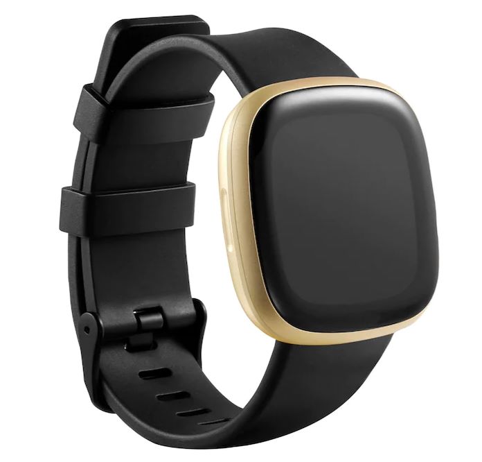 Modal™ - MD-FV3BSBLK Silicone Watch Band for Fitbit Versa 3, Fitbit 4, and Fitbit Sense 2 - Black