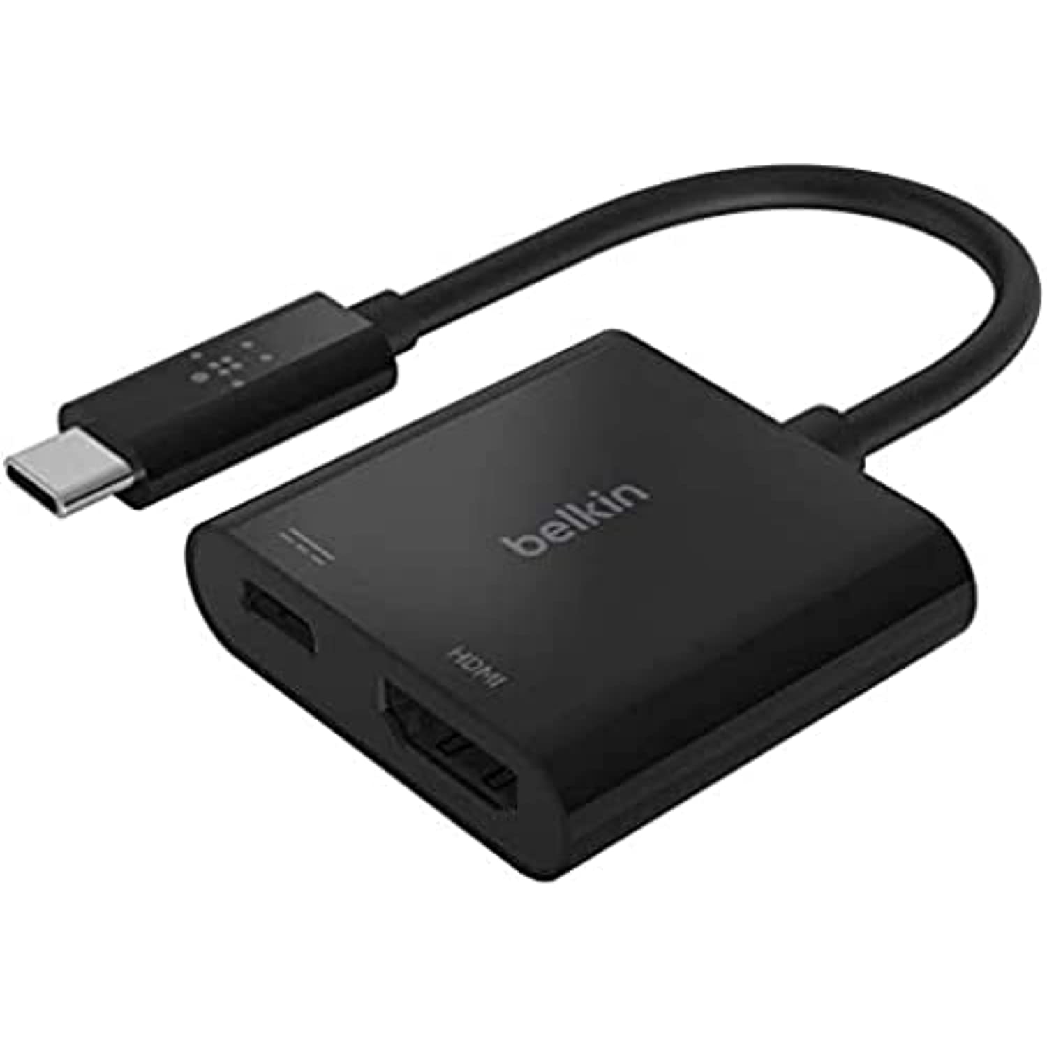 Belkin - AVC002BTBK USB Type C-to-HDMI/USB Type C Cable - Black