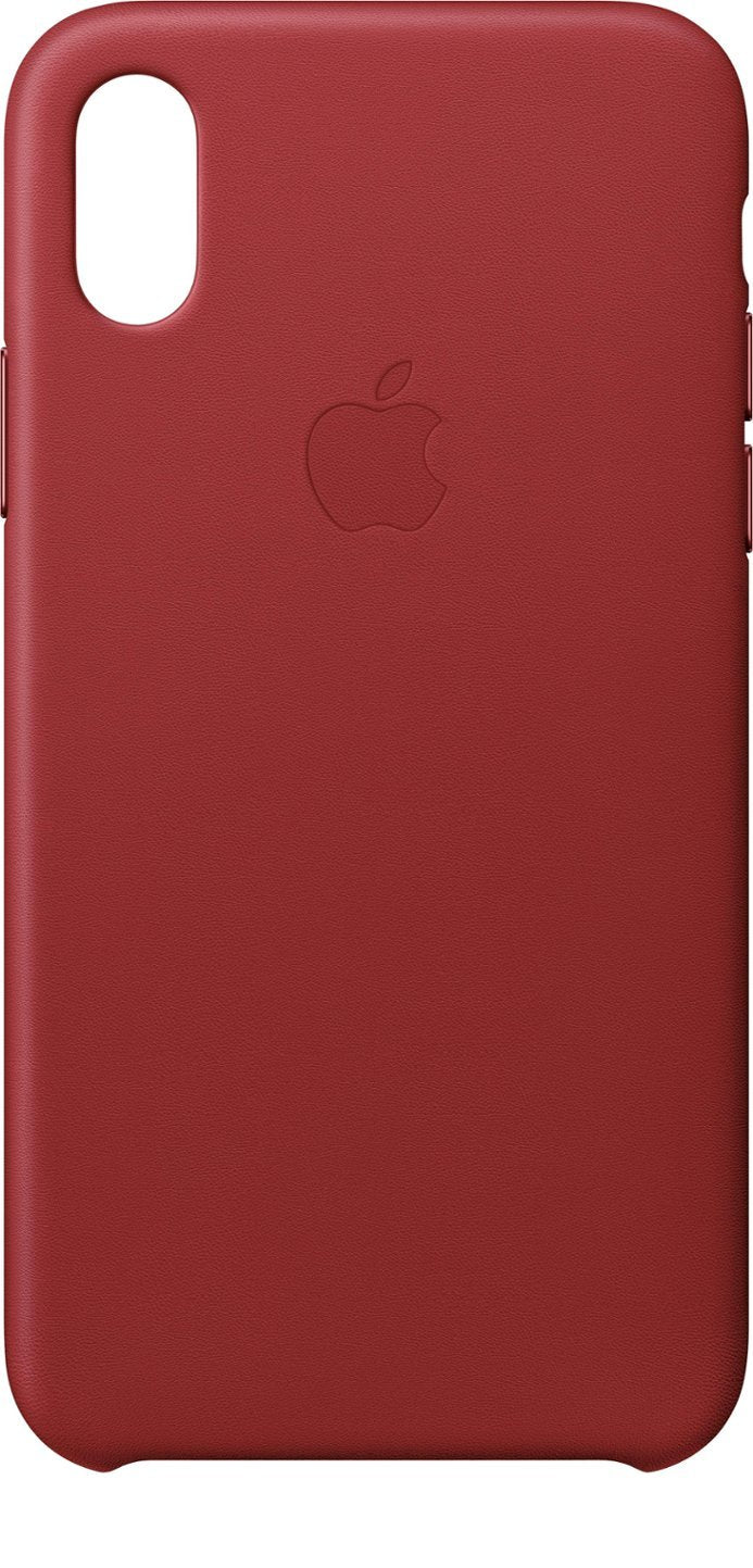 Apple - MQTE2ZM/A iPhone® X Leather Case -RED
