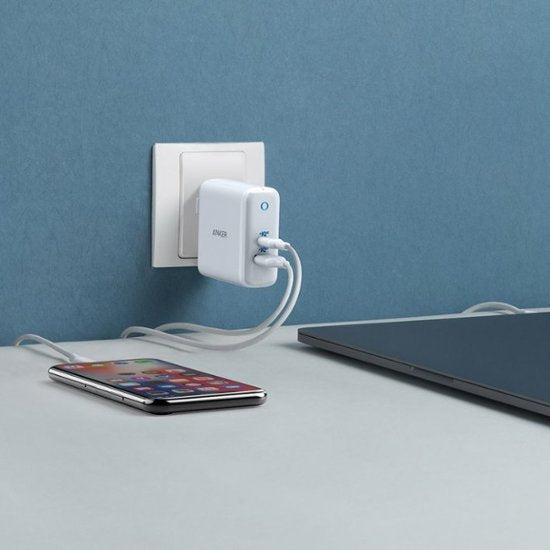 Anker - B2322J21-1 PowerPort PD 60W USB-C PD with USB-C to C Cable 6ft - White