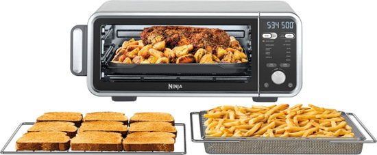 Ninja - FT301 Foodi Convection Toaster Oven with 11-in-1 Functionality with Dual Heat Technology and Flip functionality - Silver