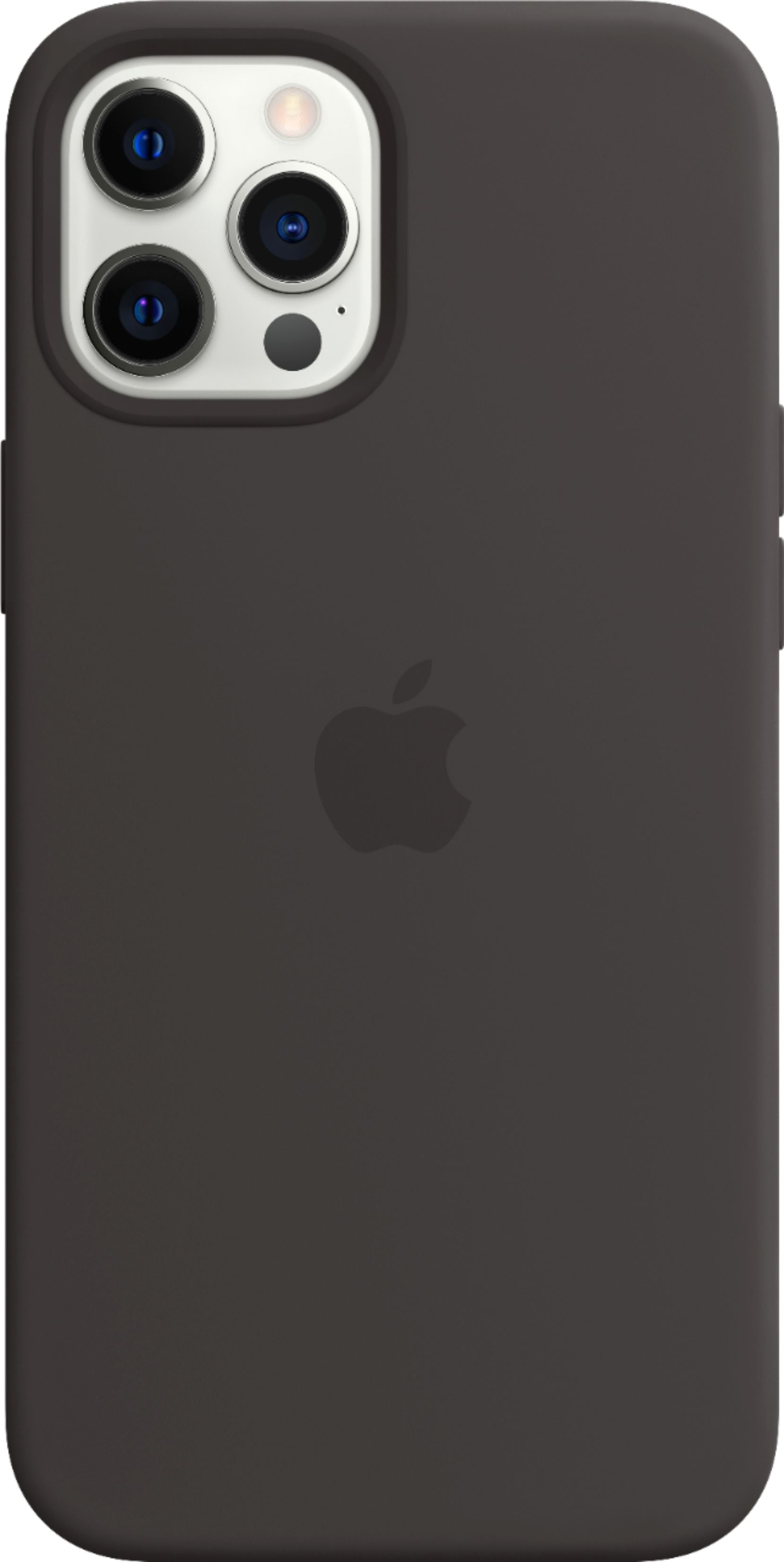 Apple - MHL73ZM/A iPhone 12 and iPhone 12 Pro Silicone Case with MagSafe - Black