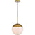 Living District- ‎LD6036BR Eclipse 1 Light Brass Pendant with Frosted White Glass