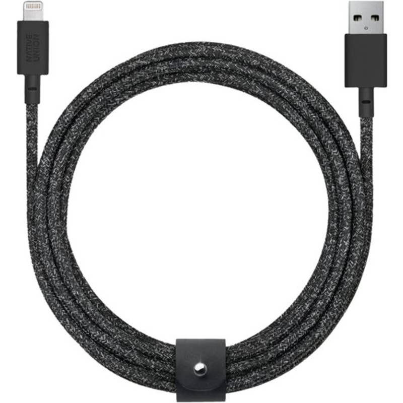 Native Union -  BELT-L-CS-BLK-3-NP Apple MFi Certified 10' Lightning-to-USB Type-A Cable - Cosmos