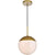 Living District- ‎LD6036BR Eclipse 1 Light Brass Pendant with Frosted White Glass