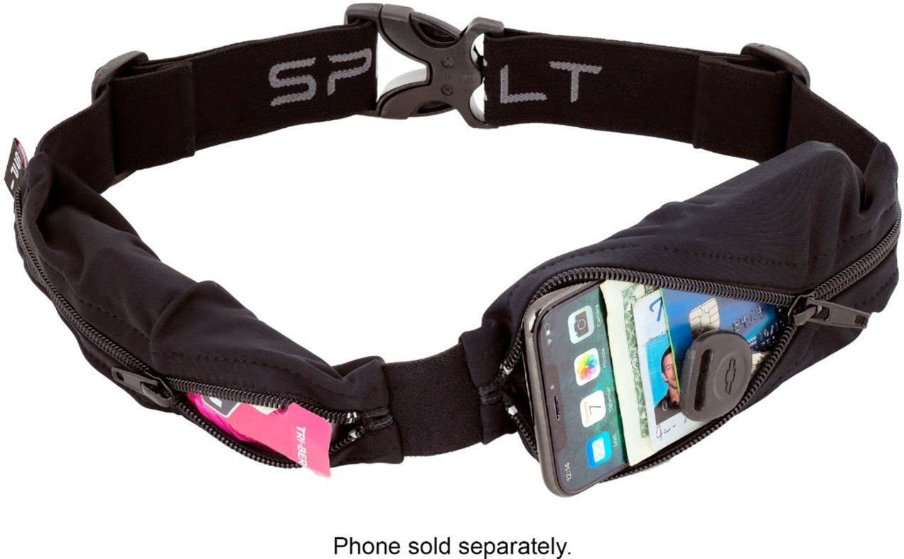 SPIBelt - 53469BBR Sport Dual Pocket Case for Most Cell Phones - Black