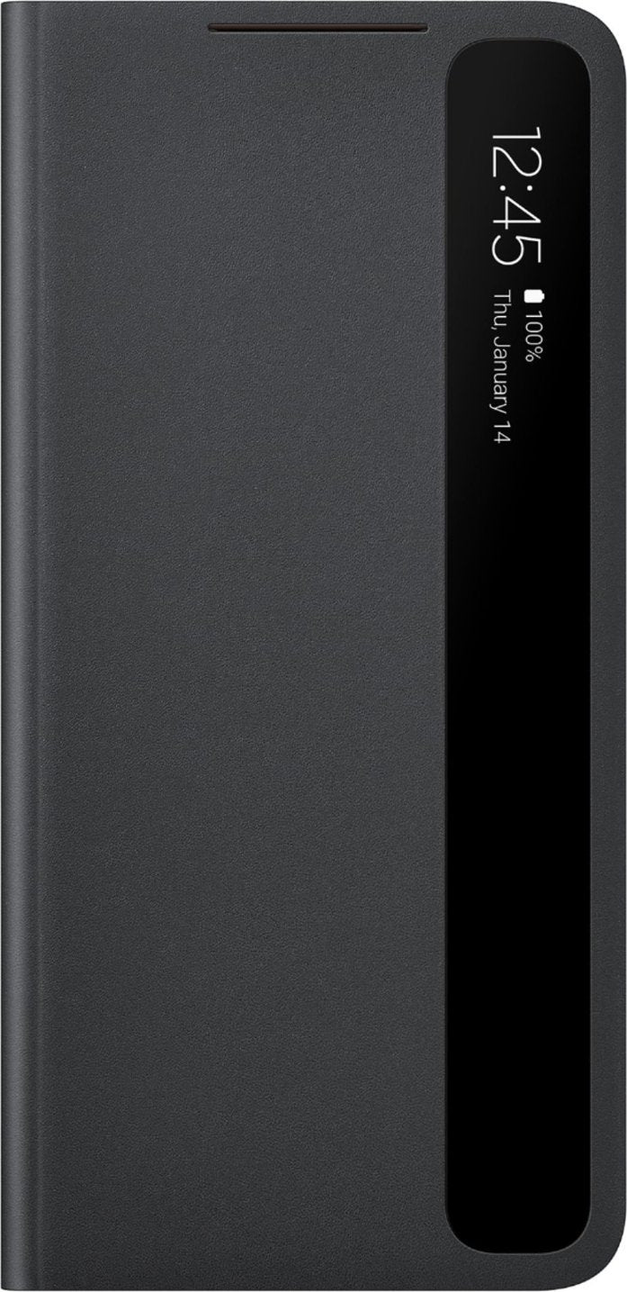 Samsung - EF-ZG996CBEGUS S-View Flip Cover for Galaxy S21+ - Black