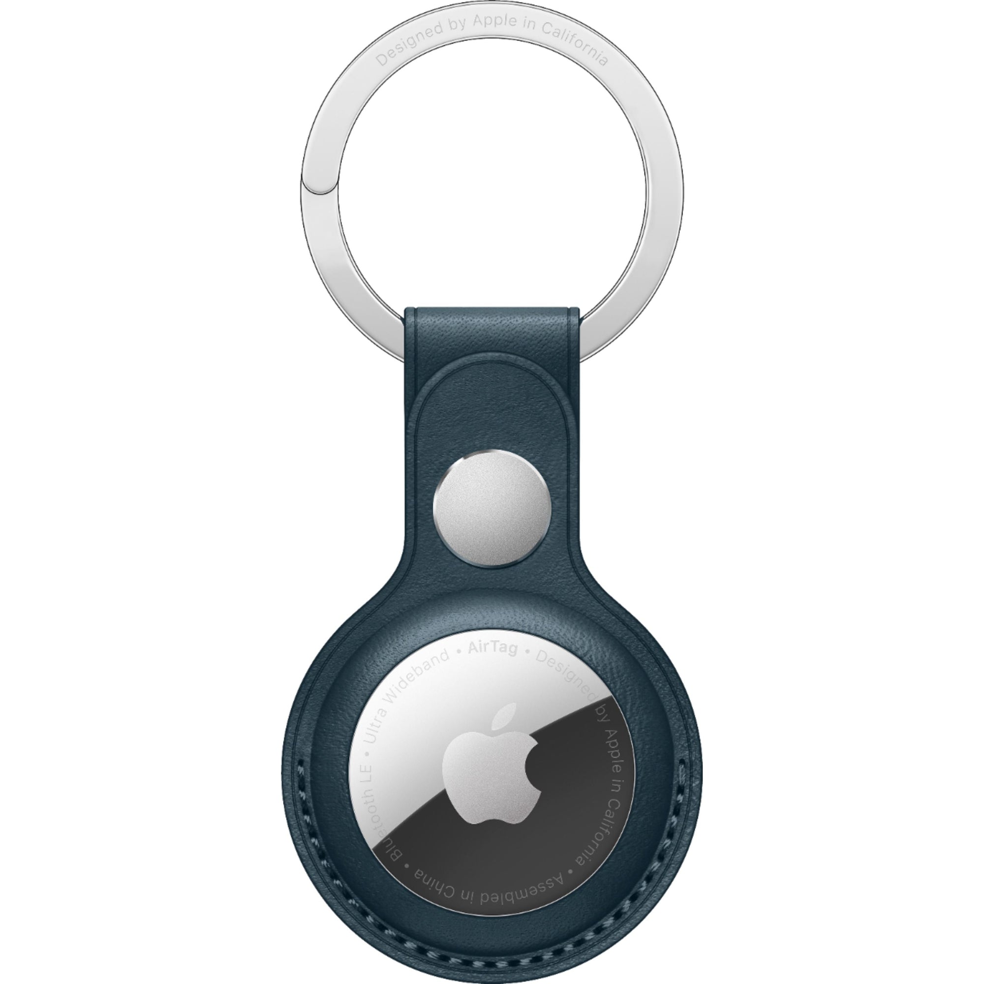 Apple - MK103ZM/A / MHJ23ZM/A AirTag Leather Key Ring - Blue/Red