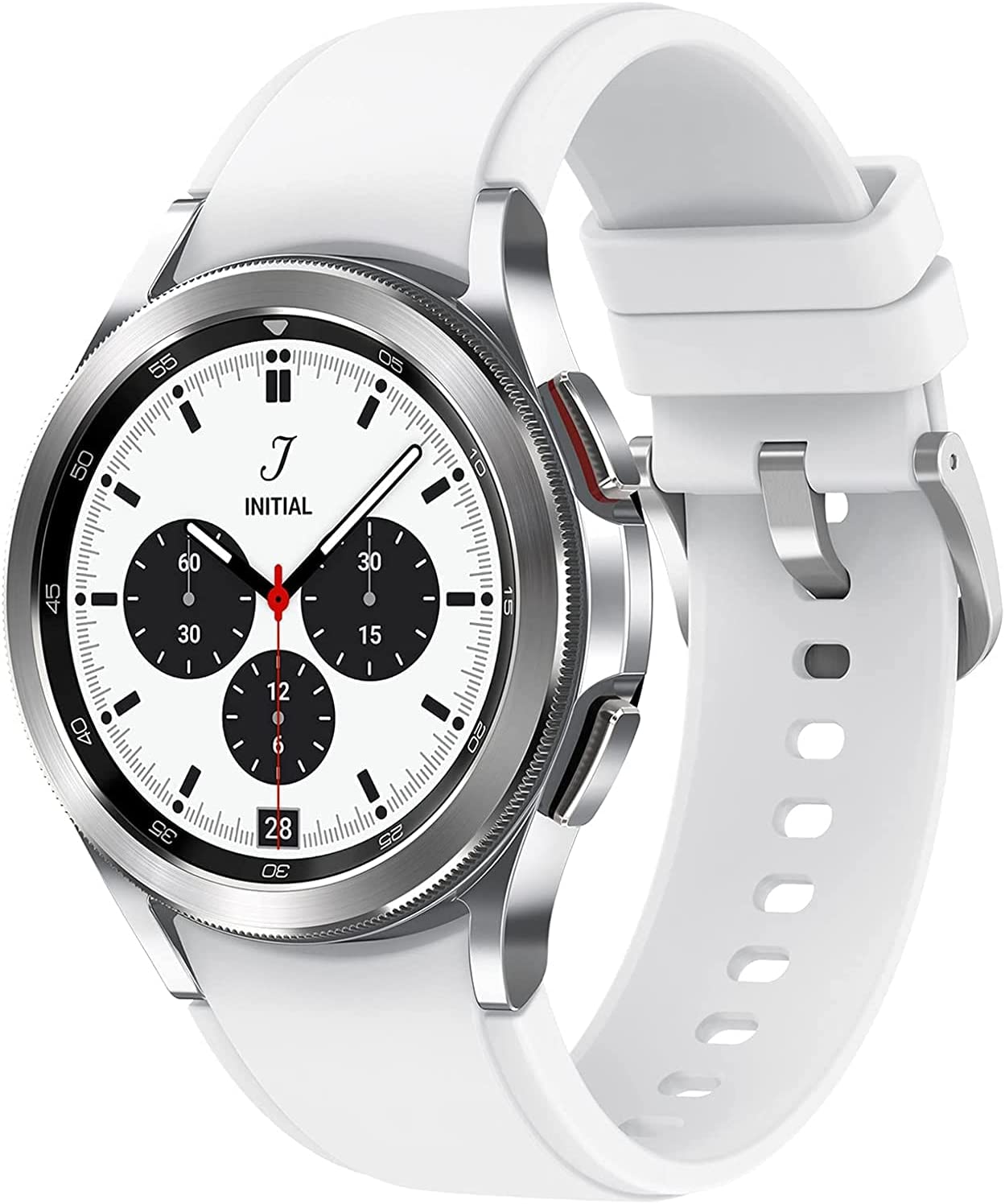 Samsung - SM-R880NZSAXAA Galaxy Watch4 Classic Stainless Steel Smartwatch 42mm BT - Silver