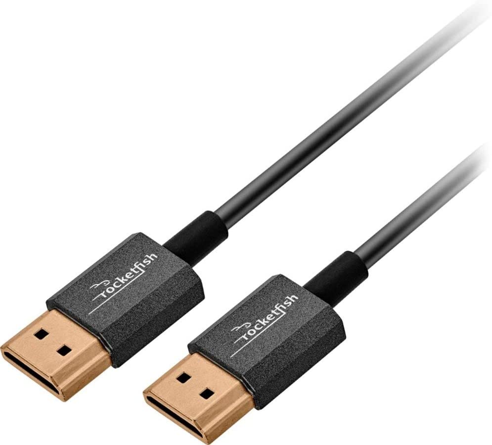Rocketfish™ - RF-HG0418T Ultra-thin 4' 4K Ultra HD HDMI Cable - Black