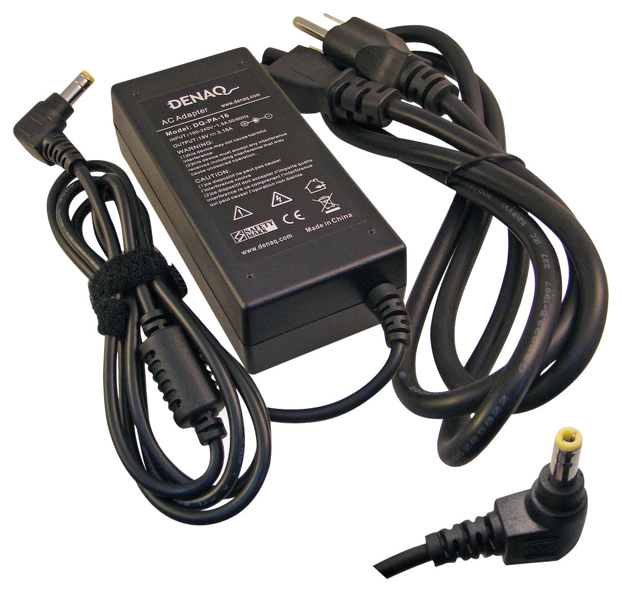 DENAQ - DQ-PA-16-5525 AC Power Adapter and Charger for Select Dell Inspiron and Latitude Laptops - Black