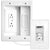 Legrand - HT2202-WH-V1 In-Wall Flat Screen Power and Cable Concealment Kit - White