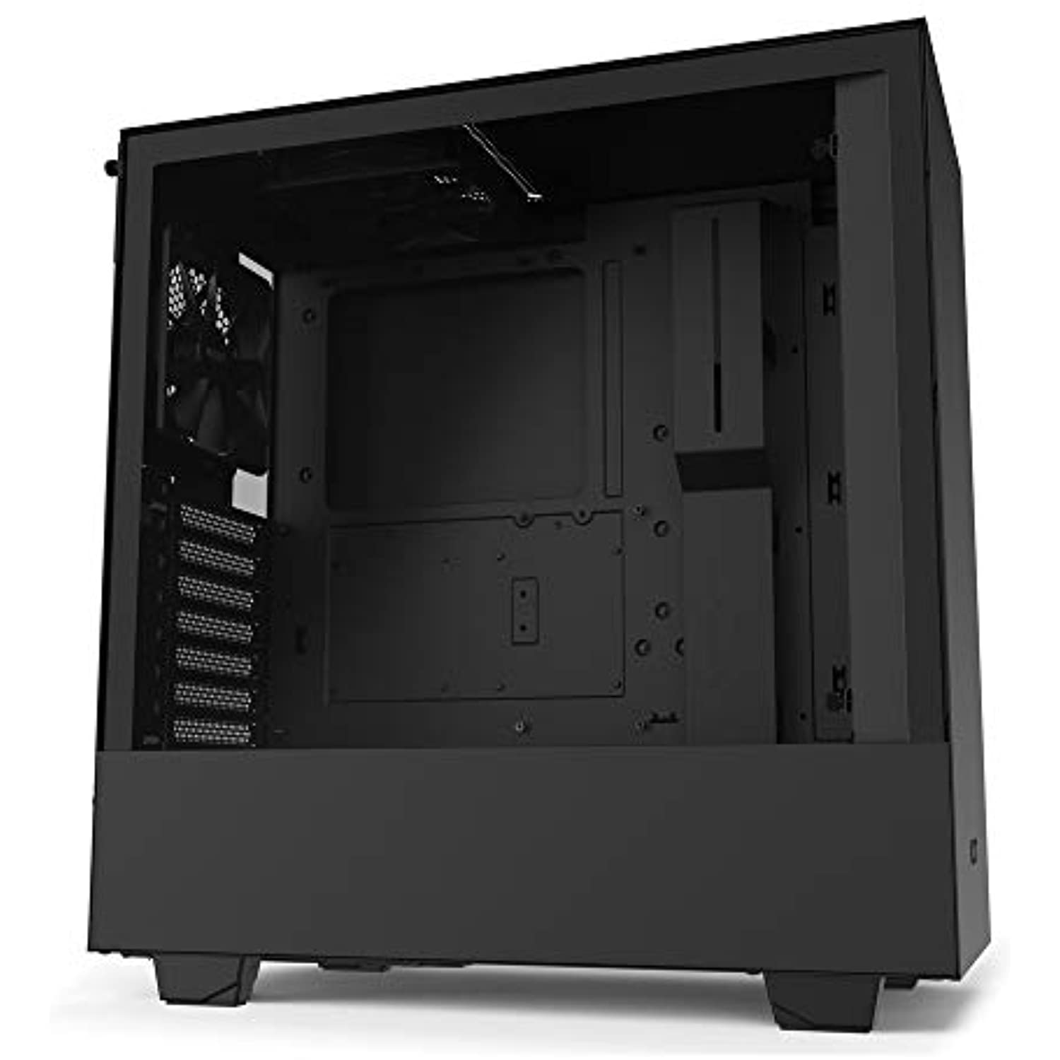 NZXT H510 - CA-H510B-B1 - Compact ATX Mid-Tower PC Gaming Case - Front I/O USB Type-C Port - Tempered Glass Side Panel - Cable Management System - Water-Cooling Ready - Black, Non i-Series