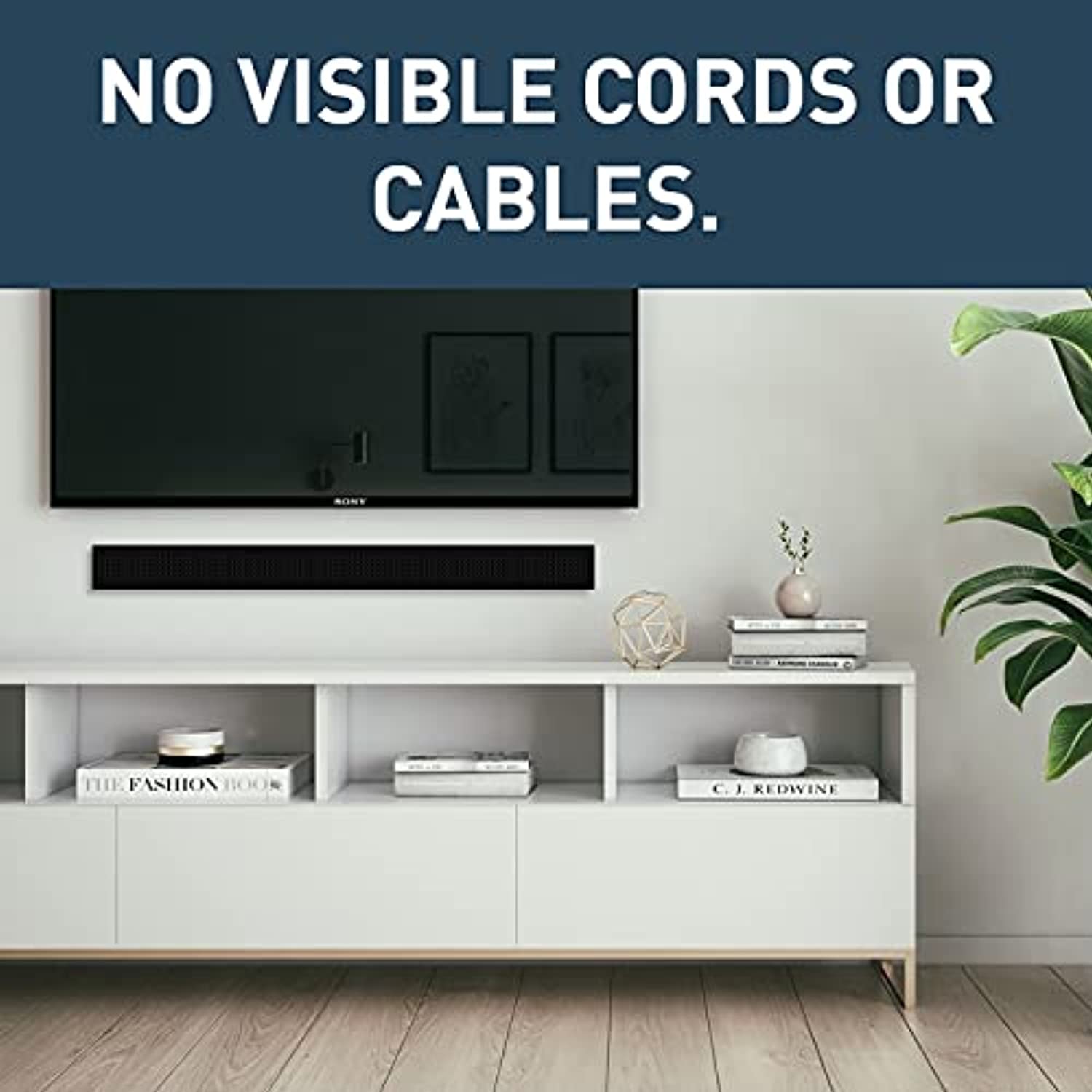 Wiremold Flat Screen TV Cord Cover Kit, White, 30