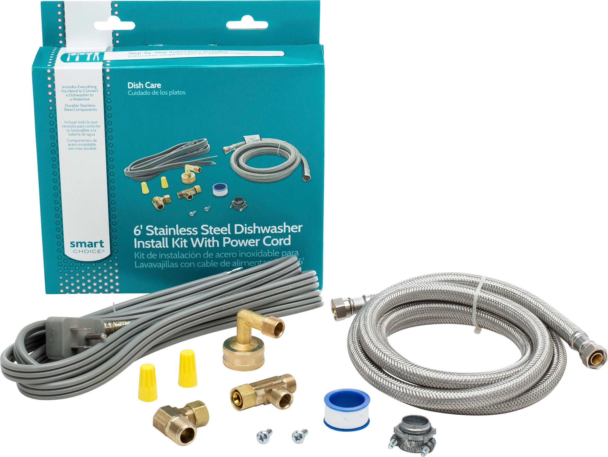 Smart Choice - 5304504505 Universal 6' Deluxe Dishwasher Install Kit - Multi