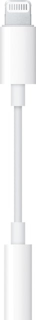 Apple - MMX62AM/A Lightning-to-3.5mm Headphone Adapter - White