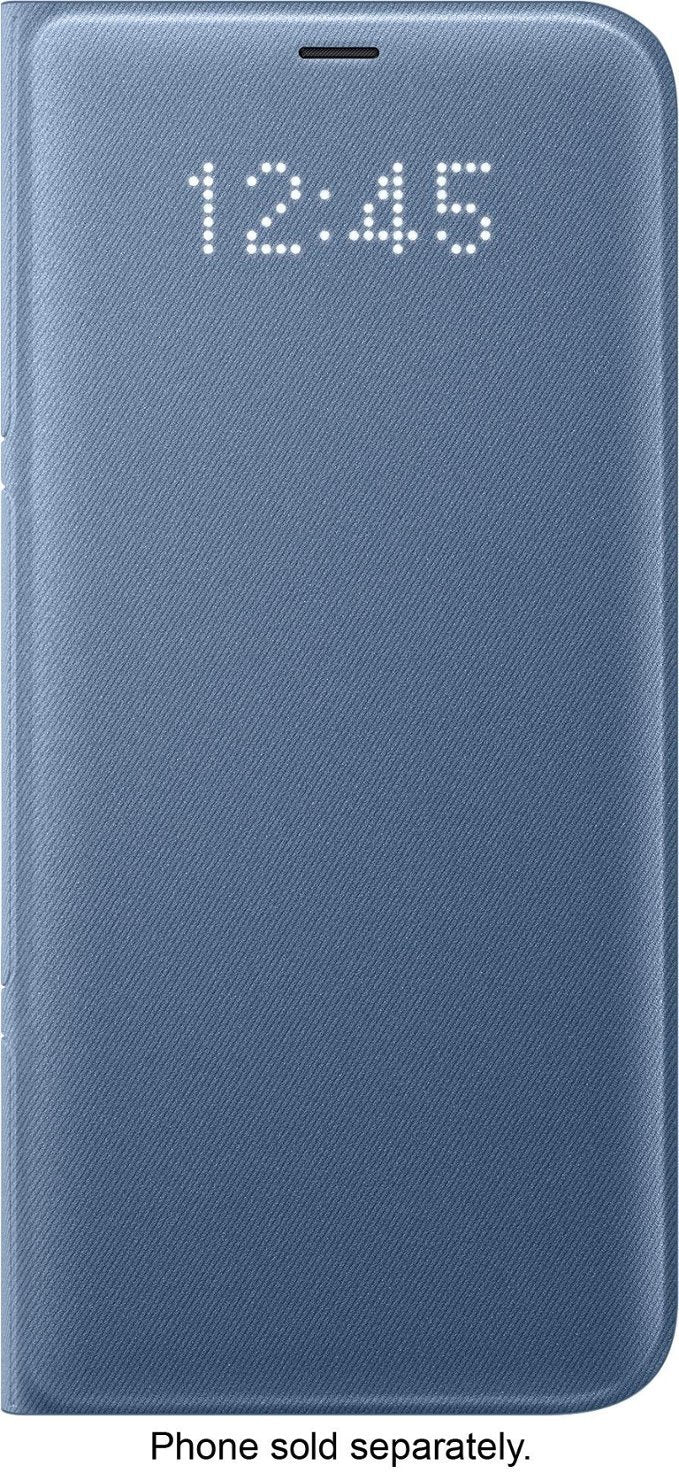 Samsung - EF-NG955PLEGUS LED Wallet Cover for Samsung Galaxy S8+ - Blue