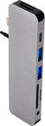 Hyper - GN21D-GRAY HyperDrive 7-Port Universal USB-C Hub - USB-C Docking Station for Laptops - Space Gray