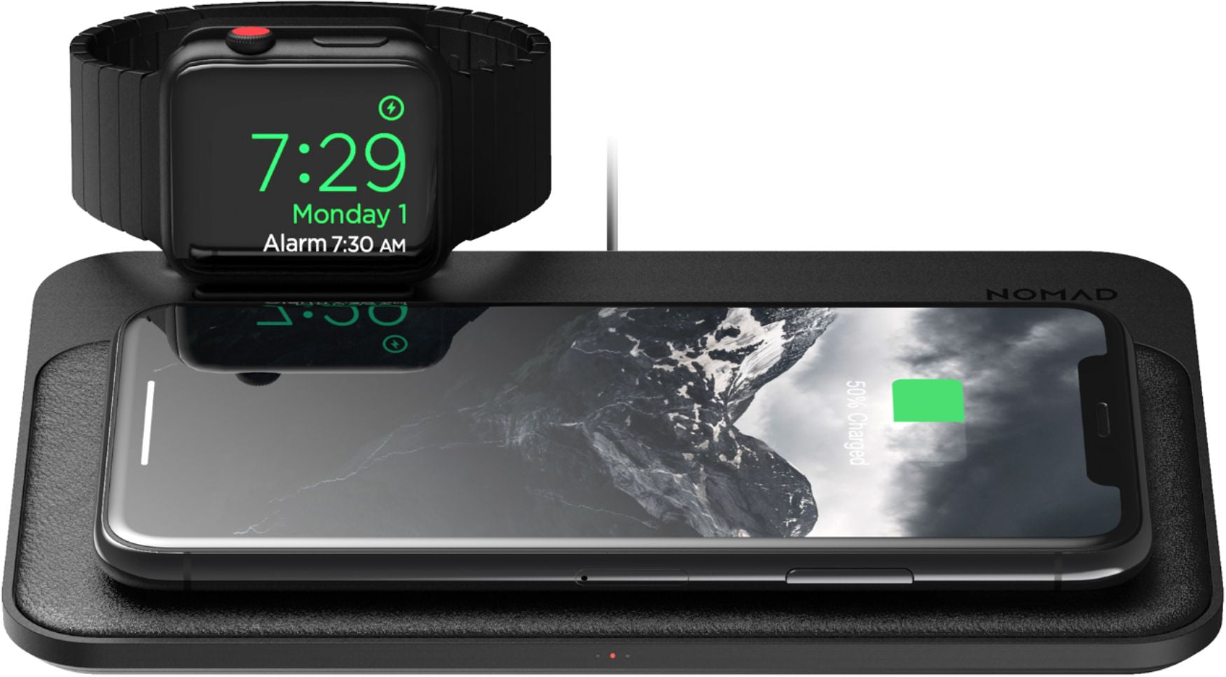Nomad - NM3W240K00 Wireless Charging Pad for iPhone and Apple Watch - Black