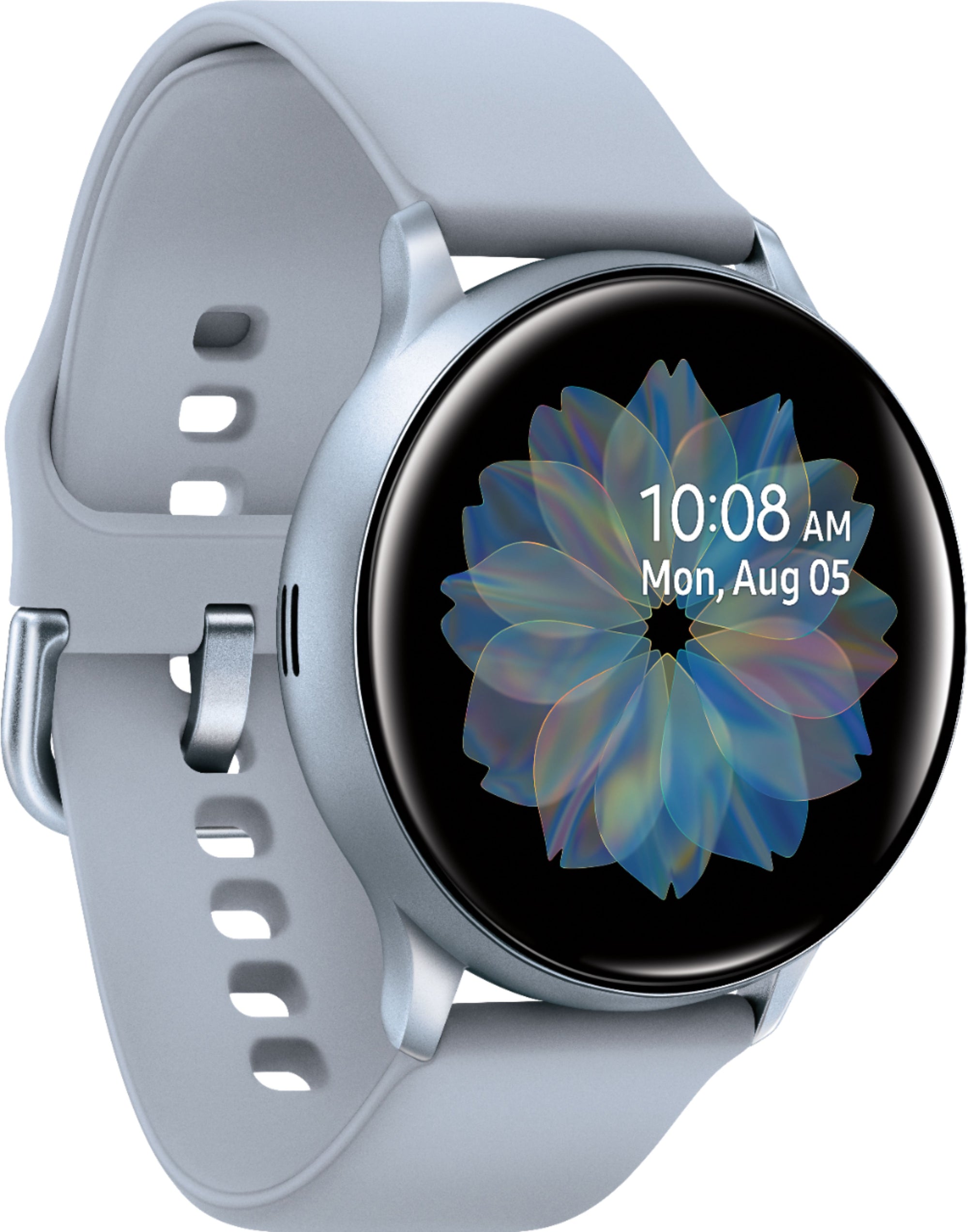 Samsung - SM-R830NZSAXAR Galaxy Watch Active2 Smartwatch 40mm Aluminum - Cloud Silver