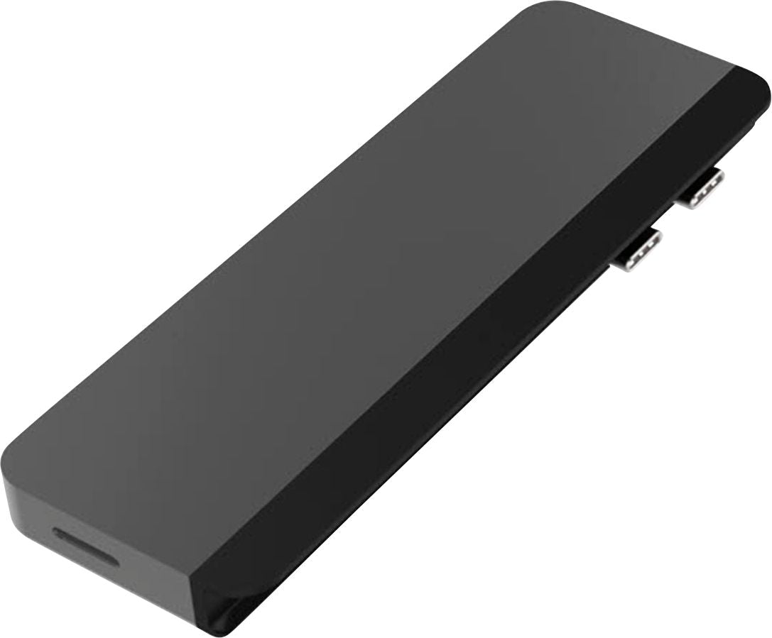 Hyper - HD28C-GRAY DUO 7-Port USB-C Hub - USB-C Docking Station for Apple MacBook Pro and Air - Gray