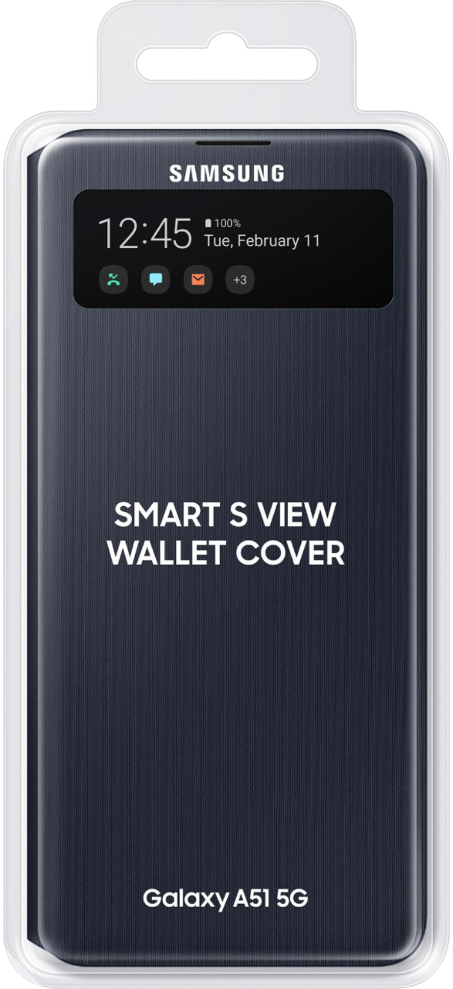 Samsung - EF-EA516PBEGUS S-View Flip Cover for Galaxy A51 5G - Black
