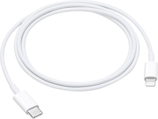 Apple - MM0A3AM/A 3.3' USB Type C-to-Lightning Charging Cable - White