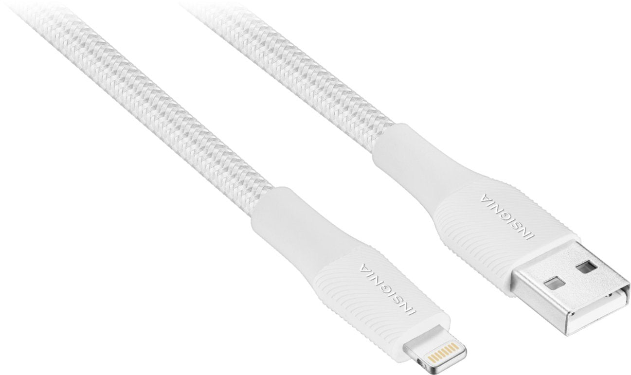 Insignia™ - NS-MLA1021MG 10' Lightning to USB Charge-and-Sync Cable - Moon Gray