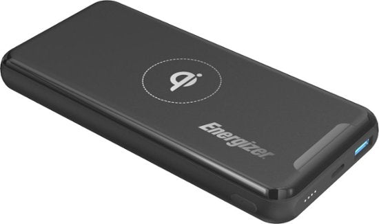 Energizer - QE10007PQ Ultimate Lithium 10,000mAh 20W Qi Wireless Portable Charger/Power Bank QC 3.0 & PD 3.0 for Apple, Android, USB Devices - Black