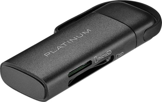 Platinum™ - PT-CRSA1 UHS-I USB 3.2 Gen 1 Memory Card Reader - Black