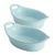 Rachael Ray - 47854 2-Piece Oval Ceramics Au Gratin Set - Light Blue
