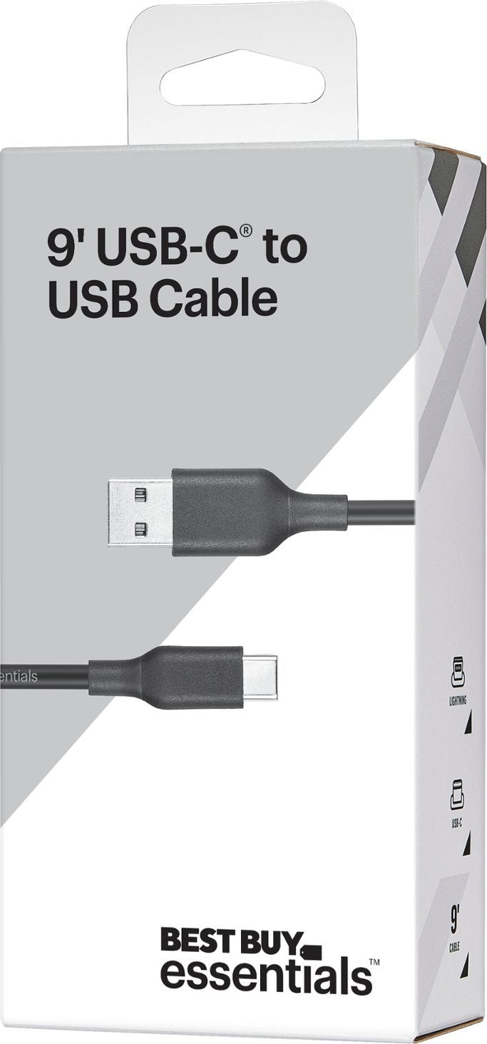 Best Buy essentials™ -BE-MCA922K 9' USB-C to USB Charge-and-Sync Cable -  Upscaled