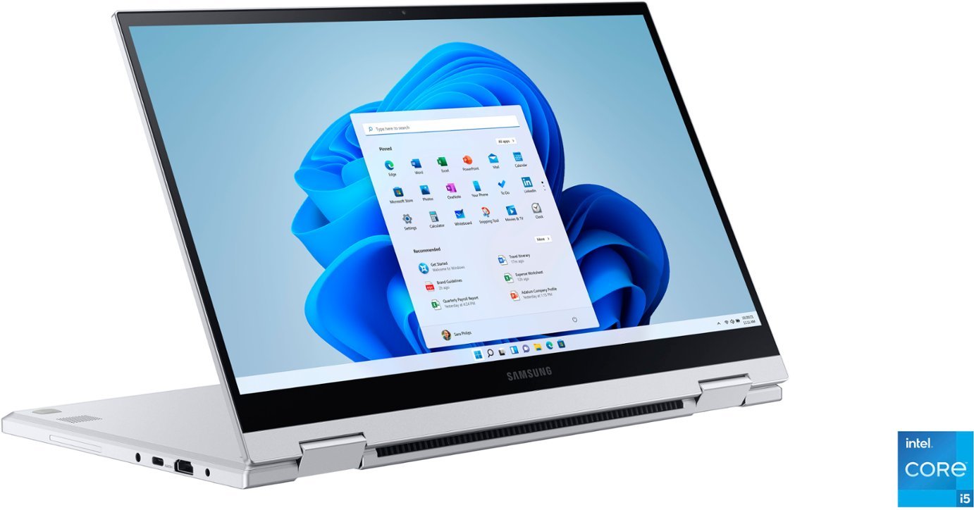 Samsung - NP730QDA-KB1US/NP730QDA-KB3US Galaxy Book Flex2 Alpha 13.3" QLED Touch-Screen Laptop - Intel Core i5 - 8GB Memory - 256GB SSD - Royal Silver