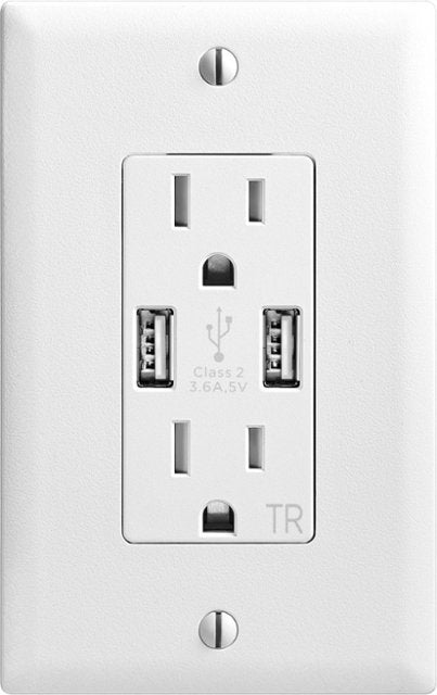 Best Buy essentials™ - BE-HW36A218 3.6 A USB Charger Wall Outlet - White