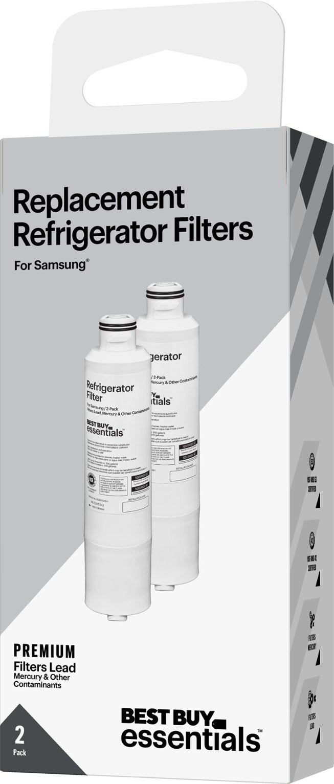 Best Buy essentials™ - BE-SSHC532 NSF 42/53 Water Filter Replacement for Select Samsung Refrigerators (2-pack) - White