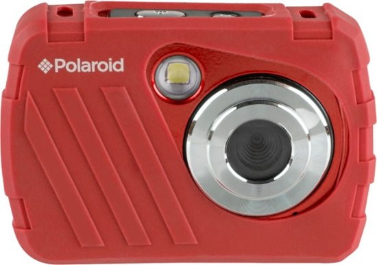 Polaroid - IS048-RED-STK-4 /IS048-TEAL-STK-4 16MP Waterproof Digital Camera- Red/ Teal