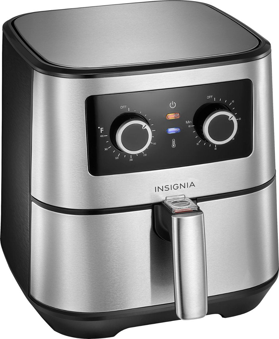 Insignia™ - NS-AF5MSS2 5 Qt. Analog Air Fryer - Stainless Steel - Upscaled