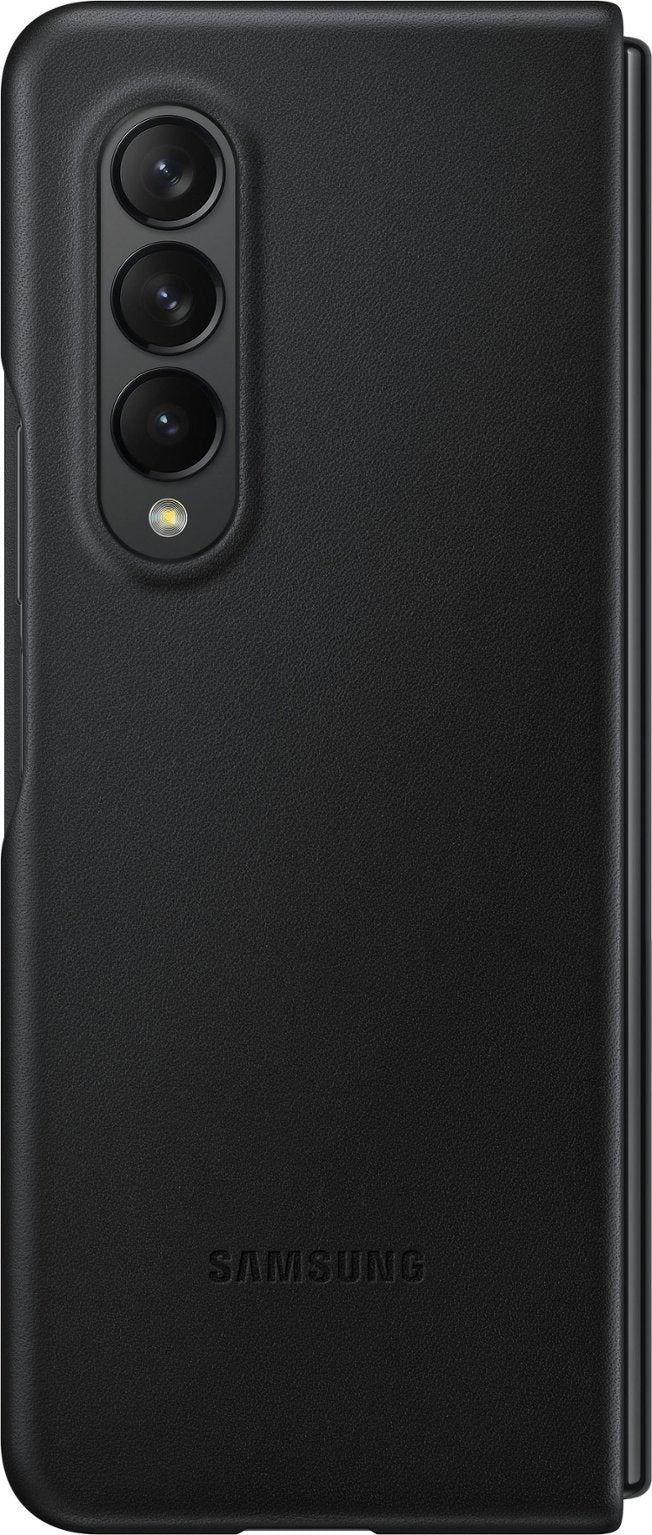 Samsung - EF-VF926LBEGUS Leather Cover for Samsung Galaxy Z Fold3 - Black
