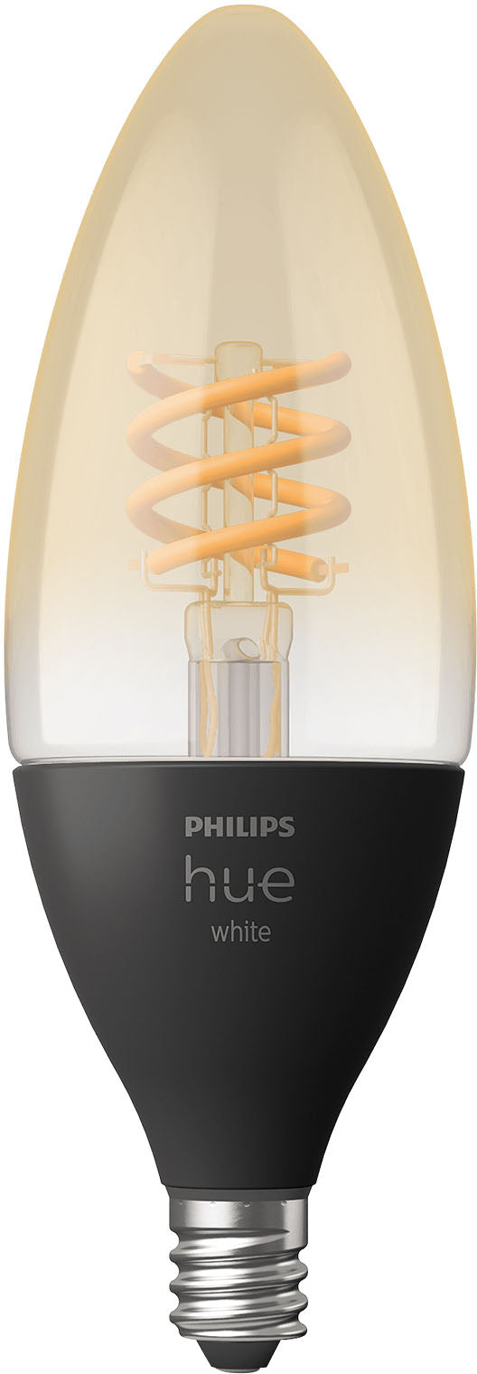 Philips - 563601 Hue White Filament E12 Bluetooth Smart LED Bulb - Black