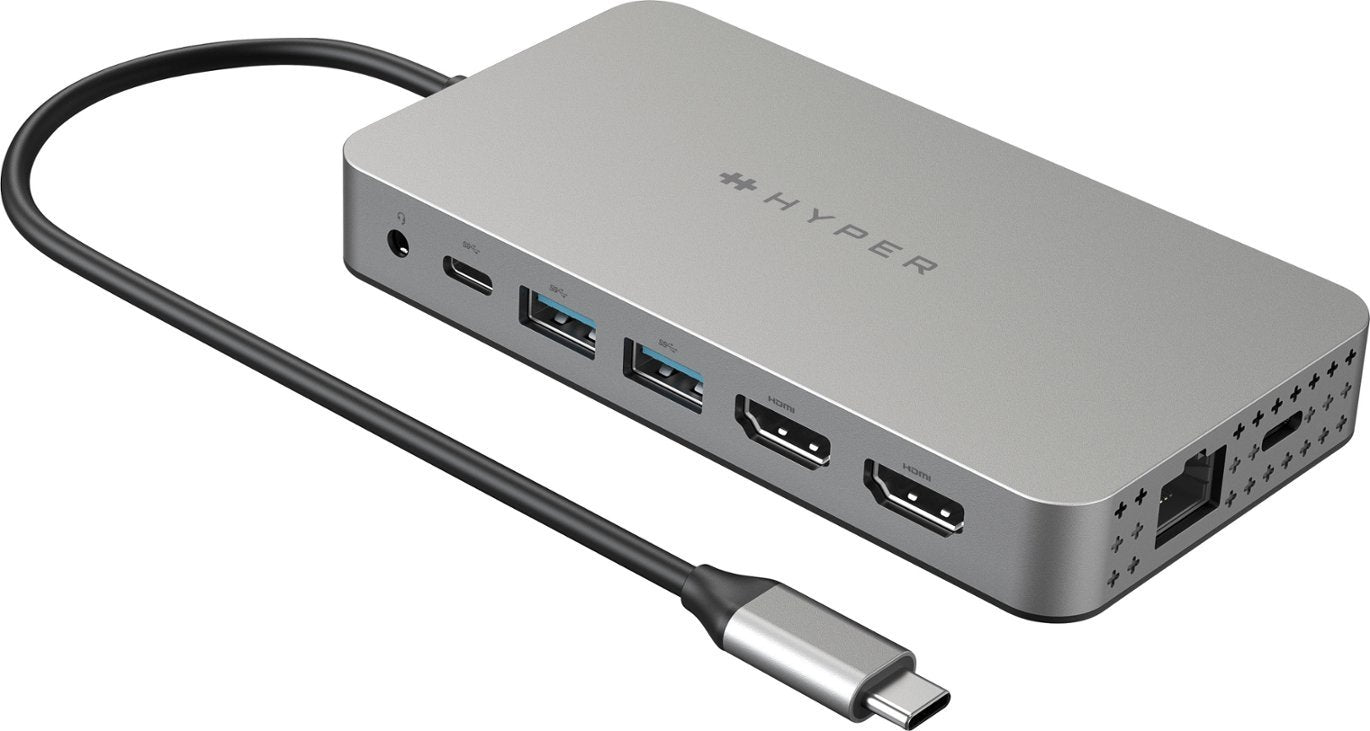Hyper - HDM1H Dual 4K HDMI 10-in-1 USB-C Hub for M1 & M2 MacBooks