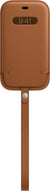 Apple - ‎MHYC3ZM/A iPhone 12 and 12 Pro Leather Sleeve with MagSafe - Saddle Brown