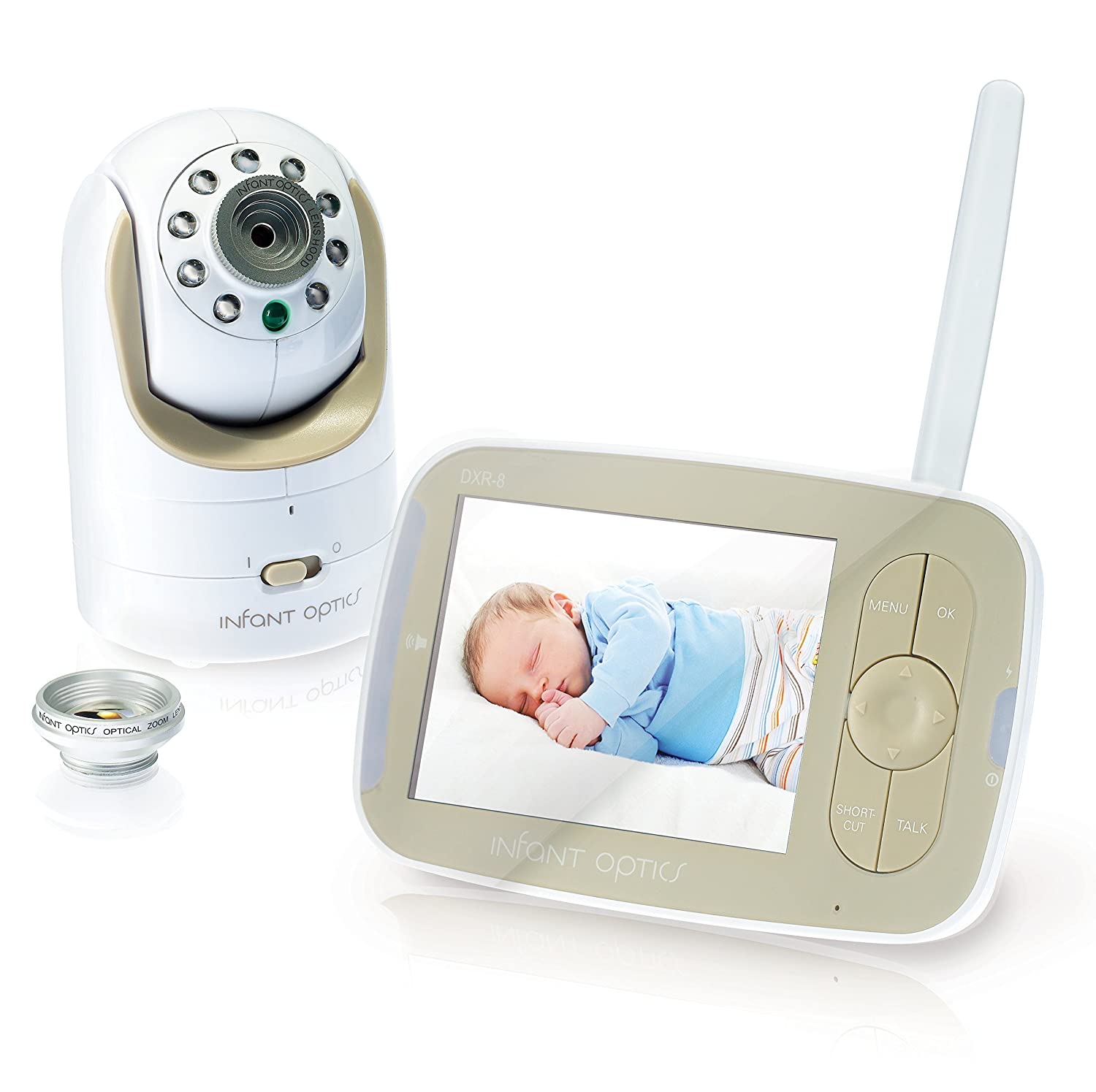 Infant Optics - DXR-8 Video Baby Monitor with 3.5" Screen - Gold/White