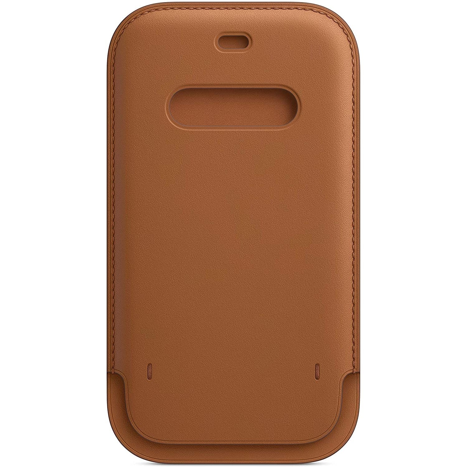 Apple - ‎MHYC3ZM/A iPhone 12 and 12 Pro Leather Sleeve with MagSafe - Saddle Brown