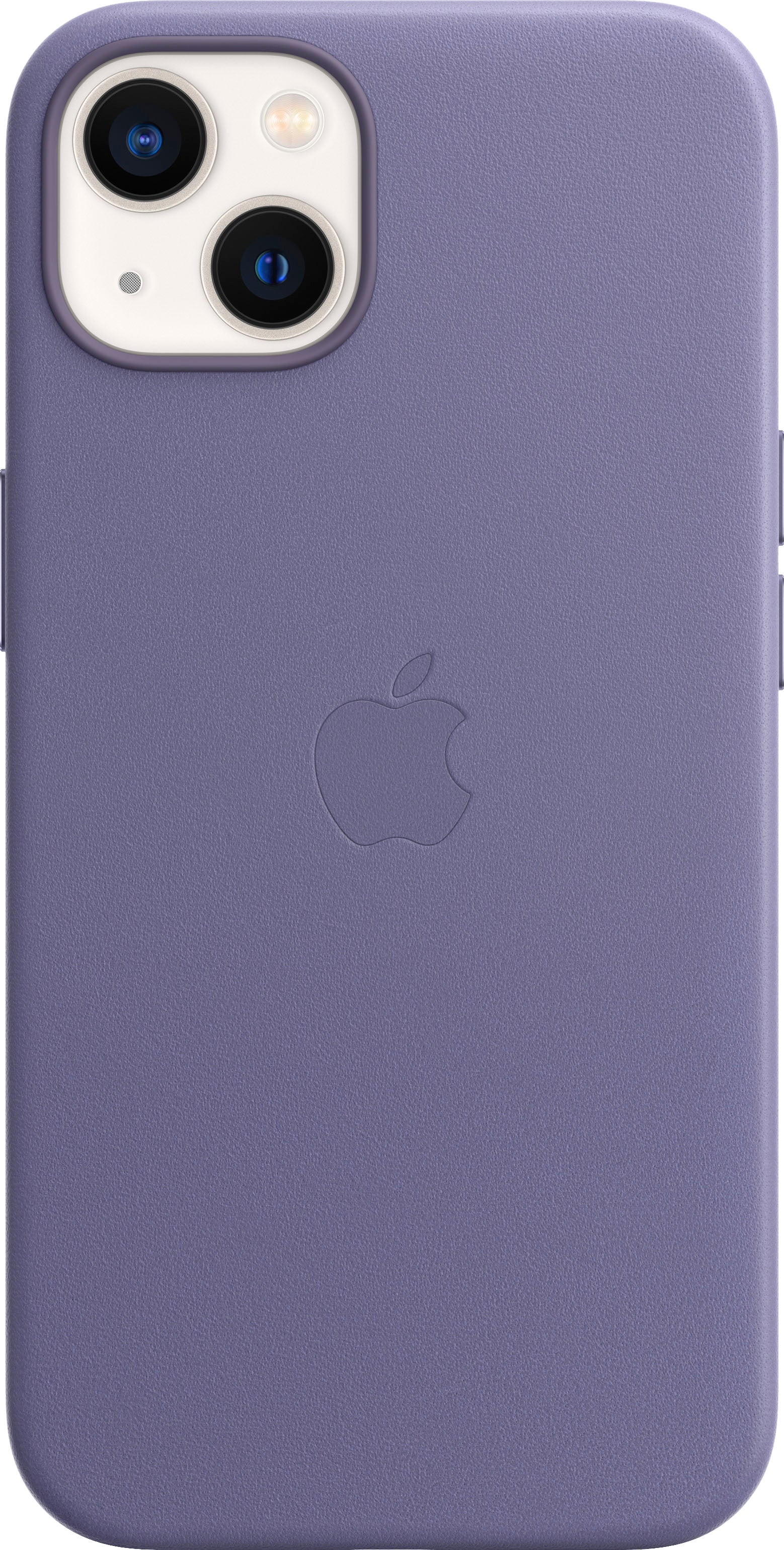 Apple - MM163ZM/A iPhone 13 Leather Case with MagSafe - Wisteria