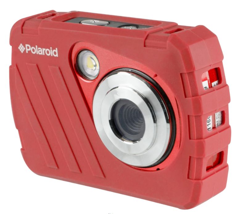 Polaroid - IS048-RED-STK-4 /IS048-TEAL-STK-4 16MP Waterproof Digital Camera- Red/ Teal