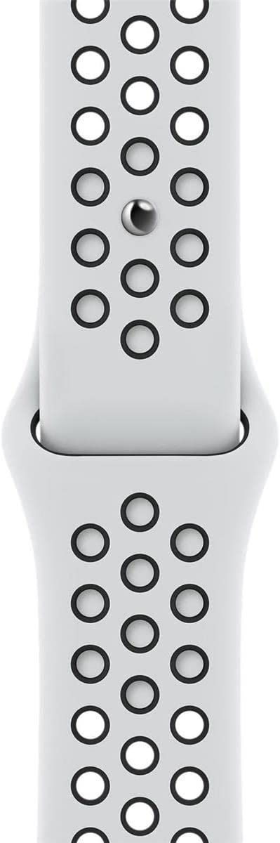 Apple- ML843AM/A Nike Sport Band for Apple Watch™ 41mm - Pure Platinum/Black