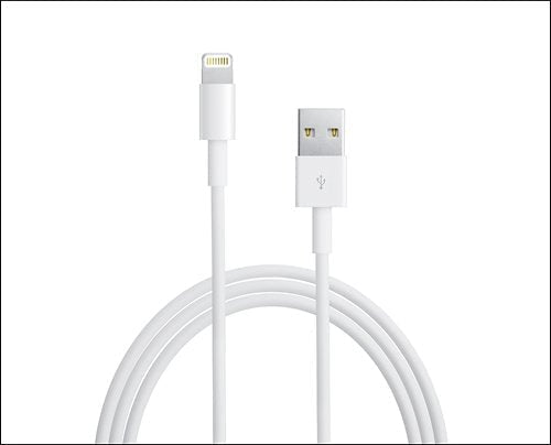Apple - MD819ZM/A 6.6' USB Type A-to-Lightning Charging Cable - White