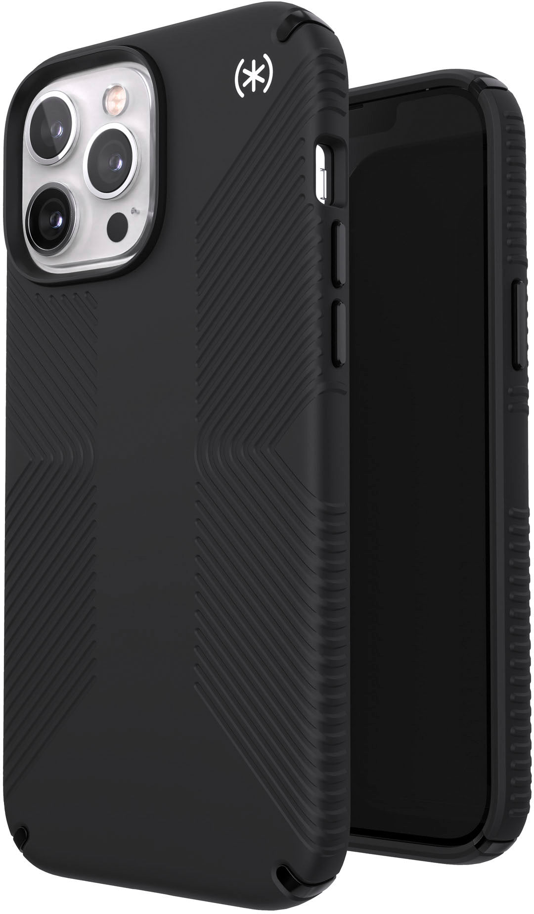 Speck - 141749-D143 Presidio2 Grip with Magsafe for iPhone 13 Pro Max/12 Pro Max - BLACK/BLACK/WHITE