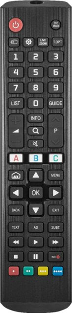 Insignia™ - NS-RMTLG21 Replacement Remote for LG TVs - Black